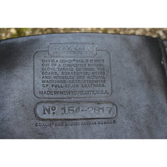 Coach Vintage - 1960s-70s NYC Basic Bag #9455 in Black, Glue in Creed, Pre-Talon - Picture 3 of 15